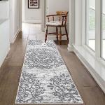 HEBE Hallway Runner Rug 2'x6' Washable Vintage Distressed Area Rugs Non Slip Laundry Rug Runner Boho Floor Carpet Runners for Hallways Entryway Laundry Room Kitchen Bathroom