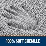OLANLY Bathroom Rugs 30x20, Extra Soft Absorbent Chenille Bath Rugs, Rubber Backing Quick Dry, Machine Washable Bath Mats for Bathroom Floor, Tub and Shower, Home Decor Accessories, Grey
