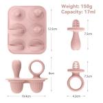 Silicone Baby Popsicle Molds with Sticks, Mini Popsicles Molds for Babies Breastmilk Popsicle Molds for Teething Relief, Frozen Treats Maker Popsicle Maker Ice Pop Mold for Toddlers Kids