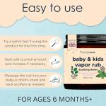 NATURALLY MUM Baby & Kids Vapor Rub – Natural Chest Rub for Congestion Relief & Calmer Sleep – Spearmint, Eucalyptus & Lavender – Menthol Free – Safe for Babies 6m+ – Made in UK