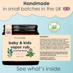 NATURALLY MUM Baby & Kids Vapor Rub – Natural Chest Rub for Congestion Relief & Calmer Sleep – Spearmint, Eucalyptus & Lavender – Menthol Free – Safe for Babies 6m+ – Made in UK
