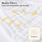 Lovely Care 12 Pack Muslin Burp Cloths 100% Cotton Muslin Cloths Large 20''x10'' Extra Soft and Absorbent Baby Burping Cloth - White