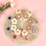 KEAINVRN 4Packs Baby Girls Socks,Flower Non-Slip Grips for Babies Toddler Princess Low Cut Socks Baby Christmas Gifts (US, Age, 0 Months, 6 Months, multicolor)