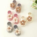 KEAINVRN 4Packs Baby Girls Socks,Flower Non-Slip Grips for Babies Toddler Princess Low Cut Socks Baby Christmas Gifts (US, Age, 0 Months, 6 Months, multicolor)