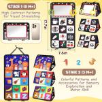 URMYWO Tummy Time Toy - Black and White High Contrast Baby Toys for Newborn - Baby Visual Stimulation Mirror - Montessori Sensory Crinkle Toy for Infant 0-3-6-12 Months - Shower Gift for Boy Girl
