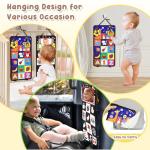 URMYWO Tummy Time Toy - Black and White High Contrast Baby Toys for Newborn - Baby Visual Stimulation Mirror - Montessori Sensory Crinkle Toy for Infant 0-3-6-12 Months - Shower Gift for Boy Girl