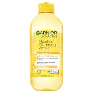 Garnier Micellar Water with Vitamin C, Facial Cleanser & Makeup Remover, Brightening & Hydrating, For All Skin Types, Vegan, Cruelty Free, 13.5 Fl Oz (400mL), 1 Count