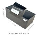 Bructhun Socks Drawer Organizer Set of 3 Pack Gray, Underwear Dividers, Closet Cabinet Dresser Storage Boxes for Panties Stockings Leggings