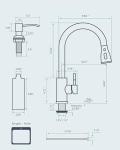 FORIOUS Black Kitchen Faucet with Soap Dispenser and Pull Down Sprayer, Bar High Arc Single Handle Classic 3 Modes Stainless Steel Faucet for Kitchen Sink Farmhouse RV Laundry Camper