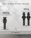 FORIOUS Bathroom Faucets 3 Hole, Matte Black Bathroom Sink Faucet 3 Hole Vanity with 360° Swivel Spout, Suitable for 8 Inch Widespread Sink with Metal Pop-up Drain and cUPC Supply Line, Commercial