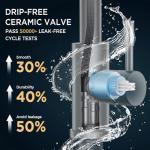 FORIOUS Kitchen Faucet with Pull Down Sprayer, Brushed Nickel High Arc Modern Classic Sink Faucet Stainless Steel with Deck Plate Fit for 1 or 3 Hole for Pot Filler Bar Farmhouse Laundry Rv