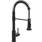 GIMILI Black Kitchen Faucet with Pull Down Sprayer Single Hole Spring Kitchen Sink Faucet, Suitable for Farmhouses, RV, Utility Laundry Room, Outdoor, and Campers. Llave para fregadero de cocina
