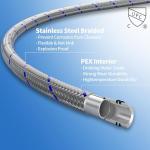 RUMOSE Matte Black Bathroom Faucets Set with Pop Up Drain Single Handle Bathroom Sink Faucet 1 & 3 Hole Waterfall Spout Vanity Faucet Kit with Deck Plate Rv Lavatory Basin Faucet, Stainless Steel