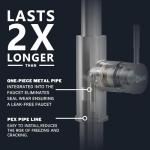 GIMILI Black Kitchen Faucet with Pull Down Sprayer Single Hole Spring Kitchen Sink Faucet, Suitable for Farmhouses, RV, Utility Laundry Room, Outdoor, and Campers. Llave para fregadero de cocina