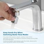 Hibbent NSF/ANSI/CAN 61 Certified Faucet Aerator, CUPC Certification 360° Twist Kitchen Sink Aerator, Dual-function Sink Sprayer Attachment, Faucet Replacement Part 55/64'' Female Thread, Chrome