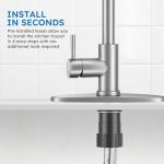 Arofa Kitchen Faucet with Pull Down Sprayer, Brushed Nickel Kitchen Sink Faucet Single Handle Stainless Steel for 1 or 3 Hole Farmhouse Laundry Utility Rv Bar Sinks