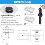 RUMOSE Matte Black Bathroom Faucets Set with Pop Up Drain Single Handle Bathroom Sink Faucet 1 & 3 Hole Waterfall Spout Vanity Faucet Kit with Deck Plate Rv Lavatory Basin Faucet, Stainless Steel