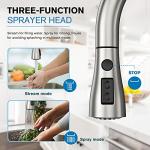 Kitchen Faucets, Kitchen Faucet with Pull Down Sprayer, High Arc Single Handle Kitchen Sink Faucet with Water Lines, Brushed Nickel Kitchen Faucet with Sprayer, RV Sink faucets