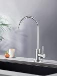 Drinking Water Faucet,Easy to Install Sink Water RO Faucet,Lead-Free Reverse Osmosis Faucets for Kitchen Bar Sink,Brushed Nickel SUS304 Stainless Steel