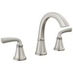 Delta Geist Brushed Nickel Bathroom Faucet 3 Hole, 8 Inch Widespread Bathroom Sink Faucet for Vanity, Push-Pop Drain Assembly, SpotShield Brushed Nickel 35864LF-SP
