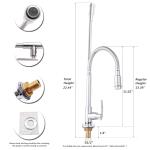 Inchant Single Lever Flexible Pull Out Kitchen Water Tap Sink Faucet Single-Tube Cold Water Basin Taps Vanity Vessel Faucets Deck Mount Chrome Finish