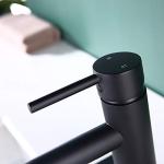 JAKARDA Single Handle Black Bathroom Faucet with Metal Drain Assembly and Escutcheon, Matte Black (Matte Black-JO1)
