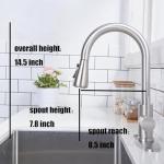 VCCUCINE Kitchen Faucet with Pull Down Sprayer, Brushed Nickel Faucet for Kitchen Sink, Small High Arc RV Stainless Steel Single Handle Pull Out Kitchen Sink Faucet，QYTVC002L-D-2