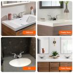 KPWATER Bathroom Sink Faucets 2/3 Hole,Brushed Nickel Dual Handles 4 inch Plastic Plating Over Bathroom Faucet with Pop-up Drain and 2 Supply Hoses for Apartment Rvs Sink Vanity