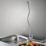 Inchant Single Lever Flexible Pull Out Kitchen Water Tap Sink Faucet Single-Tube Cold Water Basin Taps Vanity Vessel Faucets Deck Mount Chrome Finish