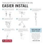 Delta Geist Brushed Nickel Bathroom Faucet 3 Hole, 8 Inch Widespread Bathroom Sink Faucet for Vanity, Push-Pop Drain Assembly, SpotShield Brushed Nickel 35864LF-SP