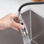 VCCUCINE Kitchen Faucet with Pull Down Sprayer, Brushed Nickel Faucet for Kitchen Sink, Small High Arc RV Stainless Steel Single Handle Pull Out Kitchen Sink Faucet，QYTVC002L-D-2