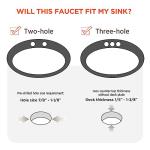 KPWATER Bathroom Sink Faucets 2/3 Hole,Brushed Nickel Dual Handles 4 inch Plastic Plating Over Bathroom Faucet with Pop-up Drain and 2 Supply Hoses for Apartment Rvs Sink Vanity