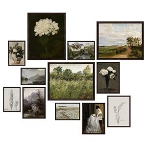 97 Decor Vintage Wall Art Prints - Vintage Posters For Room Aesthetic, Moody Vintage Prints For Wall Decor, French Country Botanical Paintings, Cozy Cottage Gallery Wall Prints For Bedroom (Unframed)