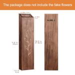 4 Pack Wood Indoor Wall Planter, Modern Boho Wall Decor for Living Room Bedroom, Farmhouse Pocket Vases for Dried Flowers and Faux Greenery Plants - Brown