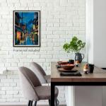 Podafu Japanese Tokyo Tea House Wall Art Poster - 12x16in Unframed Canvas Print for Bedroom Decor