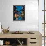 Podafu Japanese Tokyo Tea House Wall Art Poster - 12x16in Unframed Canvas Print for Bedroom Decor