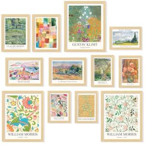 97 Decor Vintage Eclectic Wall Art Prints - Artsy Maximalist Decor Gallery Wall Prints for Bedroom Dorm, Famous Art Posters for Room Aesthetic Pictures, Colorful Eclectic Walls Decorations (Unframed)