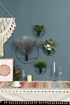 Pretty Jolly Boho Wall Decor, Wall-Mounted Metal Art, Hanging Artificial Pampas Display, Living Room, Bedroom, Bathroom, Diningroom, Fake Faux Plant 2 Pack Black Brown