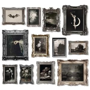 97 Decor Dark Academia Decor For Bedroom - Moody Wall Art Prints, Vintage Gothic Decorations For Home, Dark Academia Posters For Room Aesthetic Pictures, Edgy Gallery Wall Paintings (Unframed)