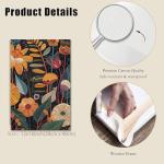 TBKHUDBI Burnt Orange Floral Canvas Wall Art,Mid Century Modern Wall Decor,Boho Terracotta Flower Picture Prints Poster Painting Artwork Set Of 3 For Living Room Bedroom Office 12X16 Framed