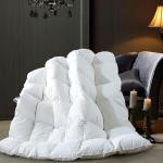 ELNIDO QUEEN® Feather Comforter Queen Size, Filled with Feather and Downfiber, All Season White Luxury Hotel Fluffy Bed Comforter, Ultra Soft 100% Cotton Duvet Insert, 90x90 Inch