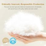 TOPGREEN 100% Organic Feather Down Comforter King Size, Luxury Extra-Fluffy Duvet Insert, All Season Bed Comforter with Ultra-Soft Organic Cotton Case (106x90 Inch, Ivory White)