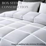 DOWNCOOL Comforters Queen Size, Duvet Insert, White All Season Duvet, Lightweight Quilt, Down Alternative Hotel Comforter with Corner Tabs (White, Queen 88x92 Inches)