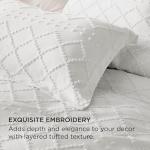 Bedsure Boho Duvet Cover King Size - Boho Bedding, Tufted King Duvet Cover for All Seasons, 3 Pieces Embroidery Shabby Chic Home Bedding,Comforter Not Included (White, 104" x 90")