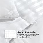 Bedsure Duvet Insert Queen Size - Lightweight Comforter, Quilted Cooling Duvet Insert, Down Alternative Summer Comforter with 8 Tabs, Ultra Soft, Striped, Machine Washable, Queen, 88x88 inches