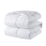 DOWNCOOL Comforters Queen Size, Duvet Insert, White All Season Duvet, Lightweight Quilt, Down Alternative Hotel Comforter with Corner Tabs (White, Queen 88x92 Inches)