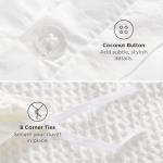 Bedsure Cotton Duvet Cover Queen - 100% Cotton Waffle Weave Coconut White Duvet Cover Queen Size, GentleSoft™ and Breathable Bedding Set for All Season, 3 Pieces, 90"x90"