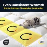 Serta Goose Feathers Down Fiber Comforter Queen Size Duvet Insert,100% Cotton,Hotel Luxury Hypoallergenic Comforter 58oz All Season Medium Warmth 90 x 90 in White