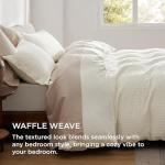 Bedsure Luxury Waffle Duvet Cover King Size - Textured Duvet Cover Set, Soft, Breathable Bedding Set (104"x90") with 2 Pillow Shams for All Season, Irovy White, Comforter Not Included