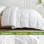 L LOVSOUL Down Alternative Queen Comforter Duvet Insert,All Season Duvet Insert with Corner Tabs,White Comforter Queen Size 90x90Inches